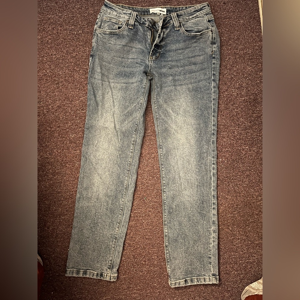 Fashion Nova Men's Faded Denim Jeans